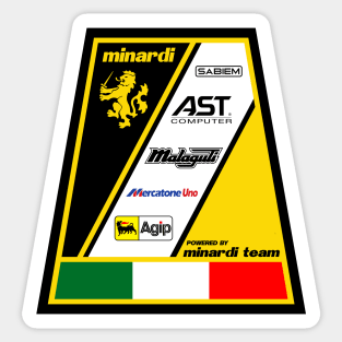 Minardi F-1 Team Retro Art Sticker